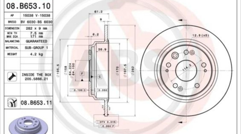 Disc frana puntea spate (08B65311 ABS) HONDA