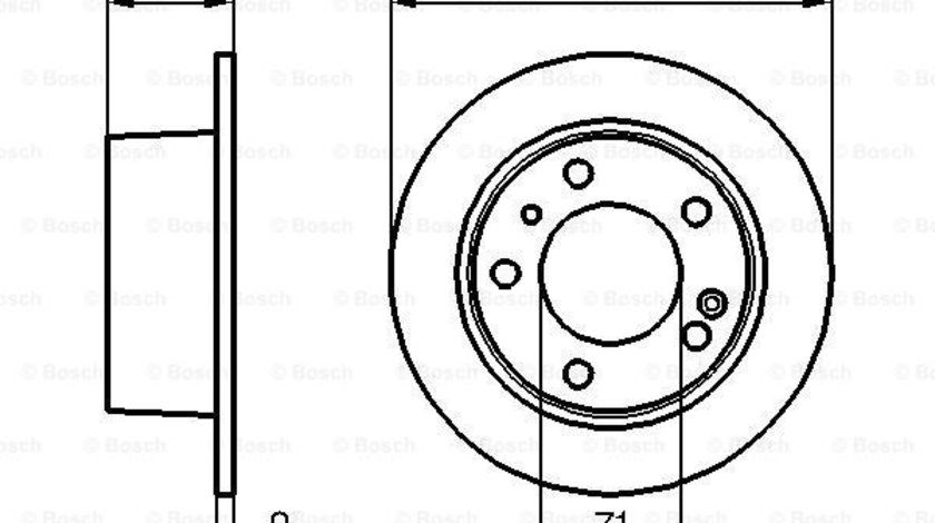 Disc frana puntea spate (0986478141 BOSCH) Citroen