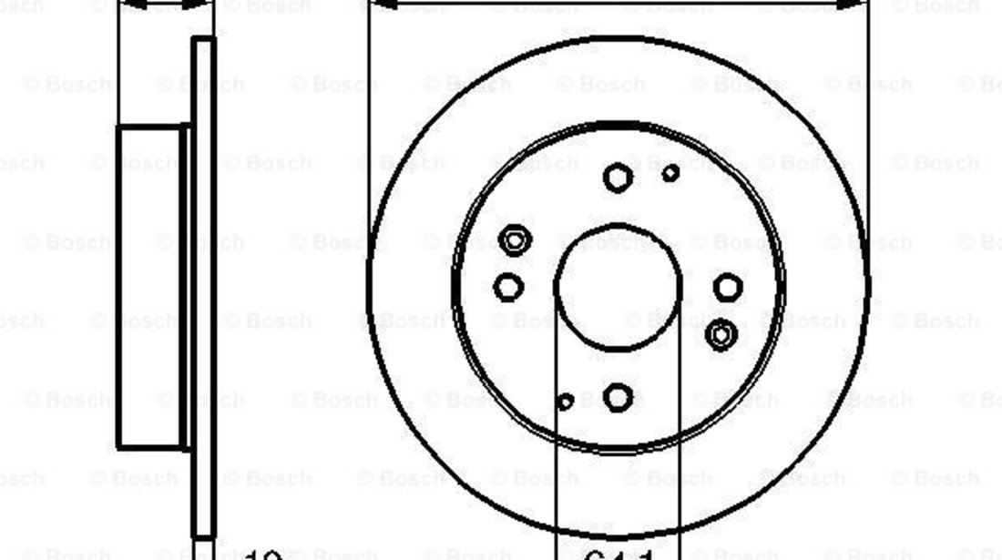 Disc frana puntea spate (0986478172 BOSCH) HONDA,ROVER