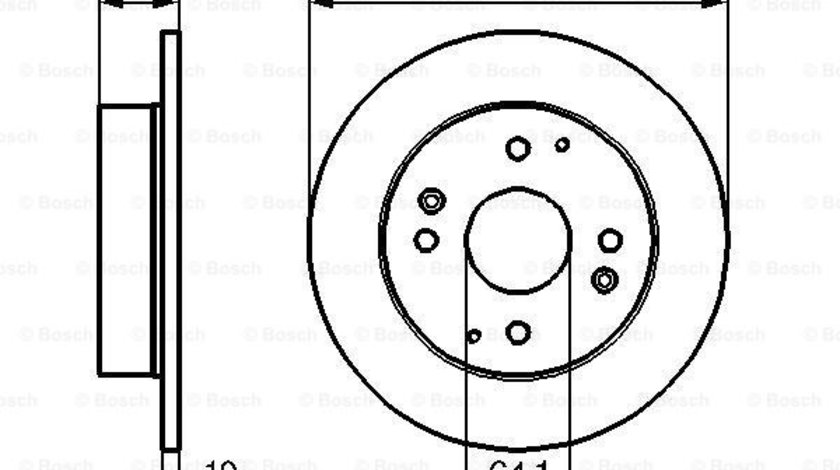 Disc frana puntea spate (0986478172 BOSCH) HONDA,ROVER