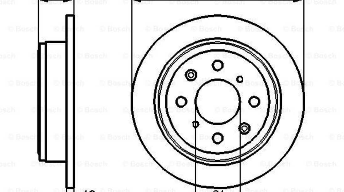 Disc frana puntea spate (0986478350 BOSCH) HONDA,MG,ROVER