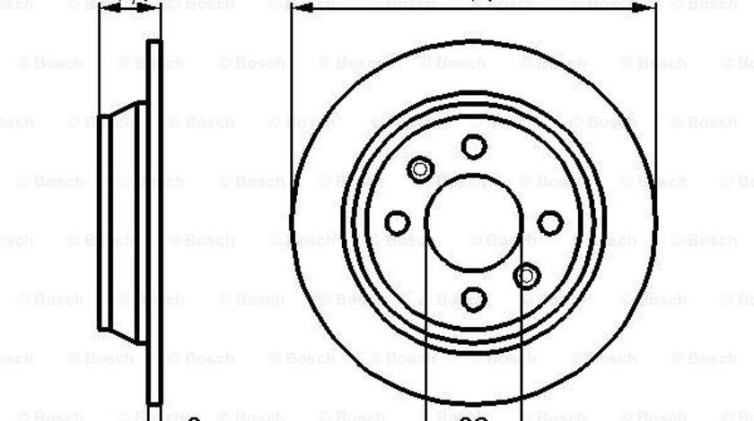 Disc frana puntea spate (0986478374 BOSCH) SAAB