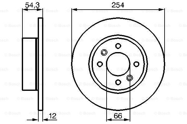 Disc frana puntea spate (0986478390 BOSCH) RENAULT