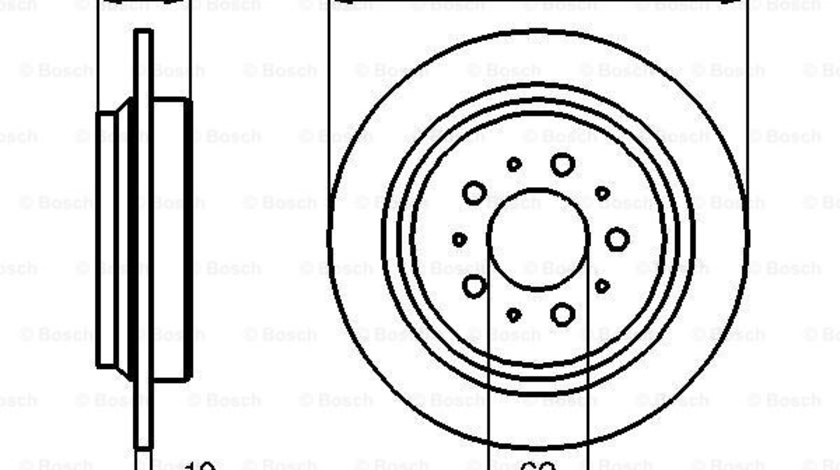 Disc frana puntea spate (0986478445 BOSCH) VOLVO