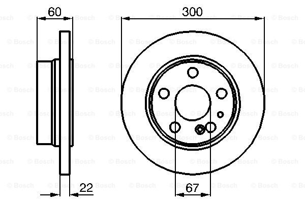 Disc frana puntea spate (0986478566 BOSCH) MERCEDES-BENZ