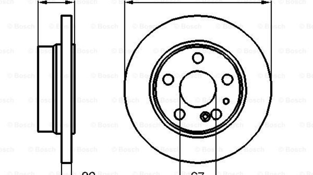 Disc frana puntea spate (0986478566 BOSCH) MERCEDES-BENZ