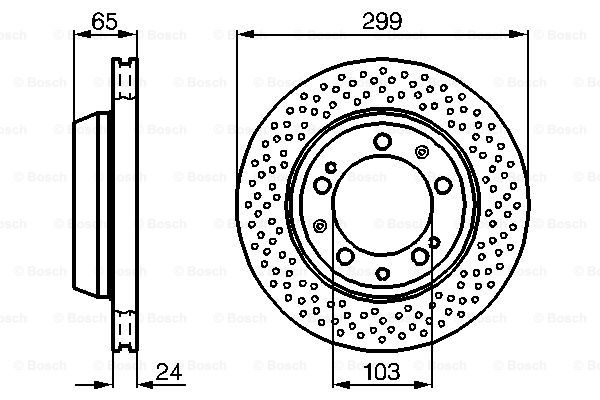 Disc frana puntea spate (0986478595 BOSCH) PORSCHE
