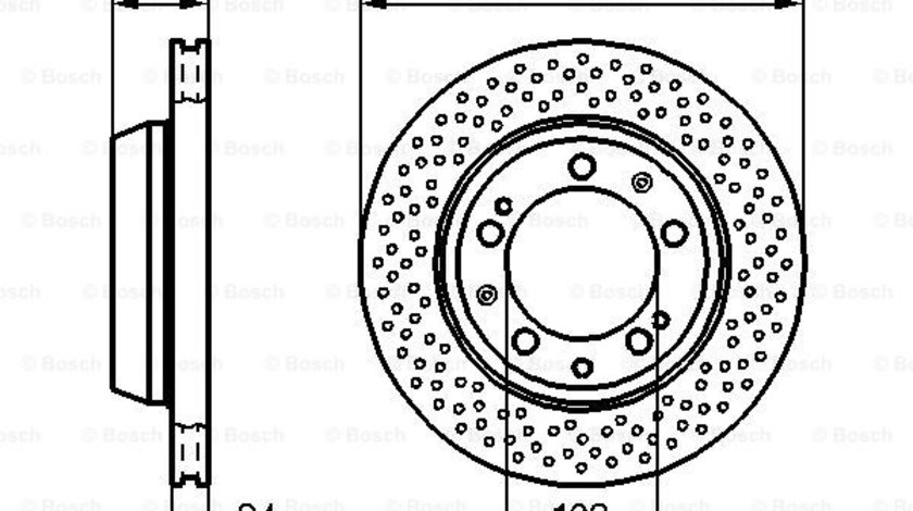 Disc frana puntea spate (0986478595 BOSCH) PORSCHE