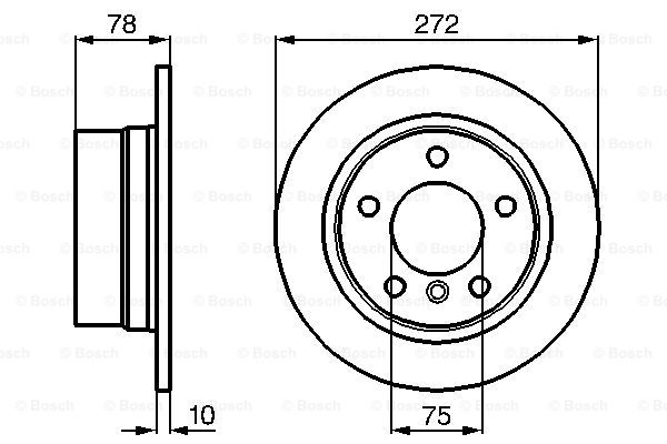 Disc frana puntea spate (0986478641 BOSCH) BMW