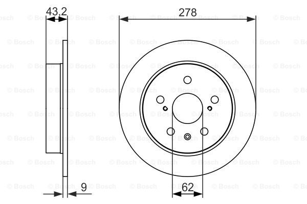 Disc frana puntea spate (0986479047 BOSCH) FIAT,SUZUKI