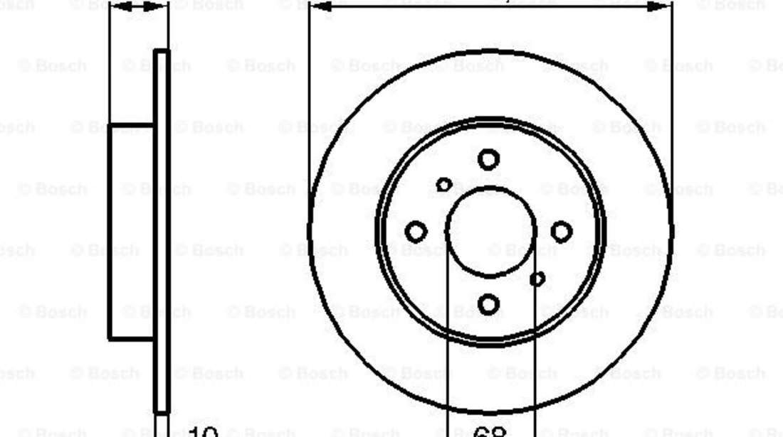 Disc frana puntea spate (0986479105 BOSCH) NISSAN