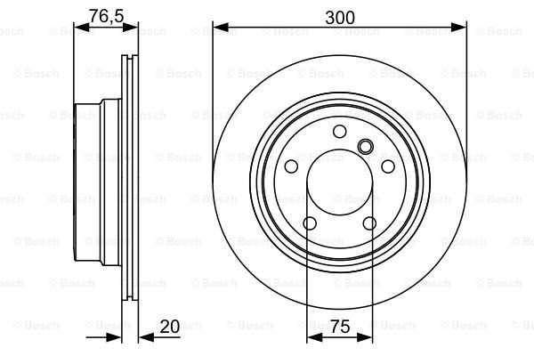 Disc frana puntea spate (0986479496 BOSCH) BMW