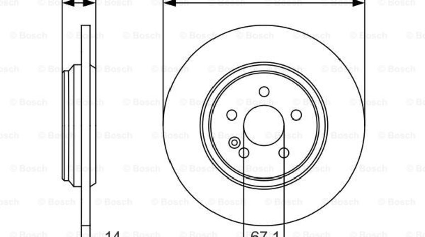 Disc frana puntea spate (0986479S12 BOSCH) MERCEDES-BENZ