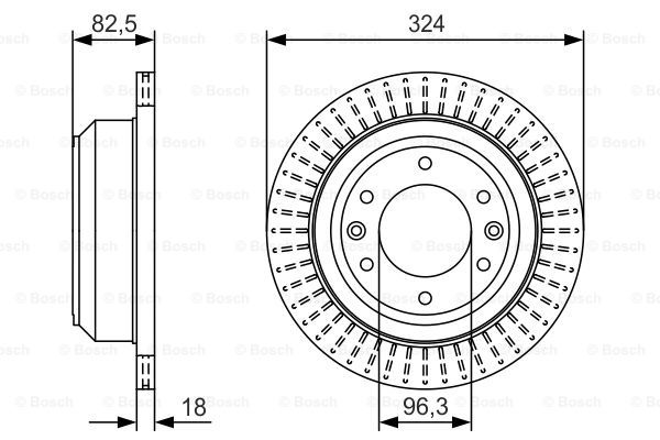 Disc frana puntea spate (0986479U29 BOSCH) HYUNDAI