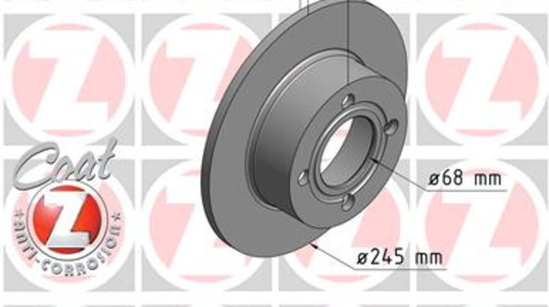 Disc frana puntea spate (100120520 ZIMMERMANN) AUDI