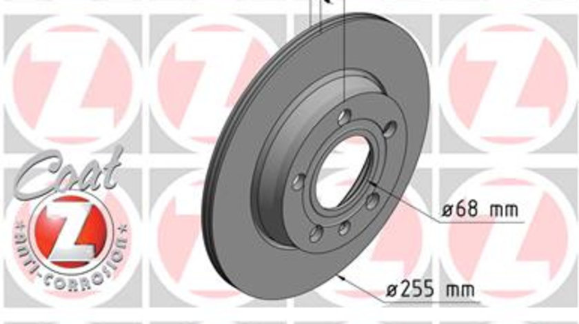 Disc frana puntea spate (100124420 ZIMMERMANN) AUDI,AUDI (FAW),SEAT