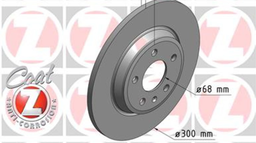 Disc frana puntea spate (100333320 ZIMMERMANN) AUDI,AUDI (FAW),VW (SVW)