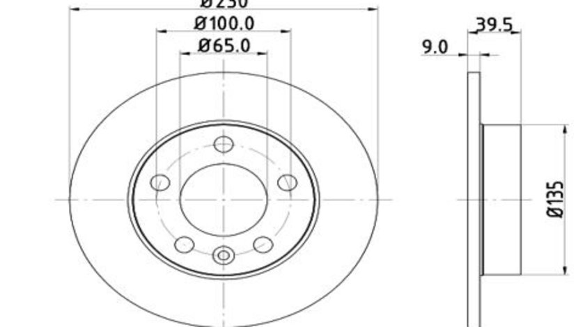 Disc frana puntea spate (12108422 MTR) AUDI,SEAT,SKODA,VW,ZHONGHUA(BRILLIANCE)