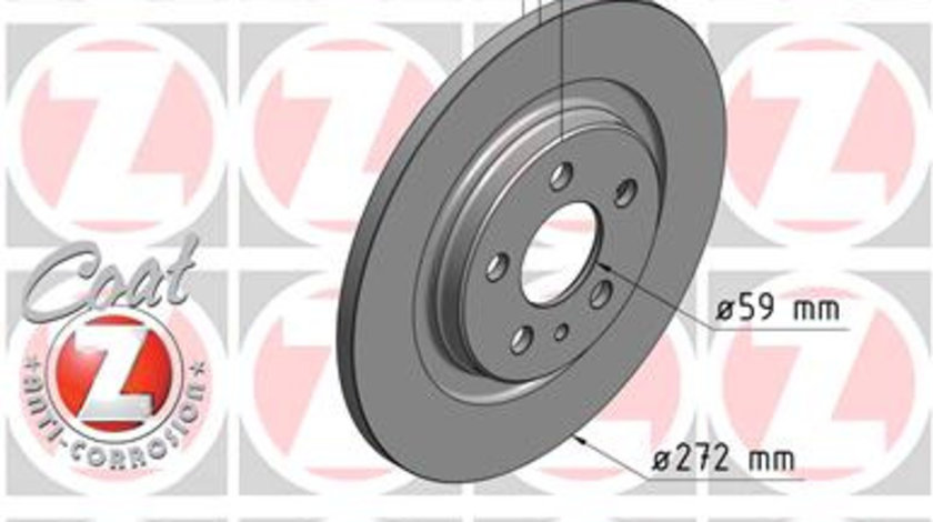 Disc frana puntea spate (180301820 ZIMMERMANN) Citroen,FIAT,LANCIA,PEUGEOT