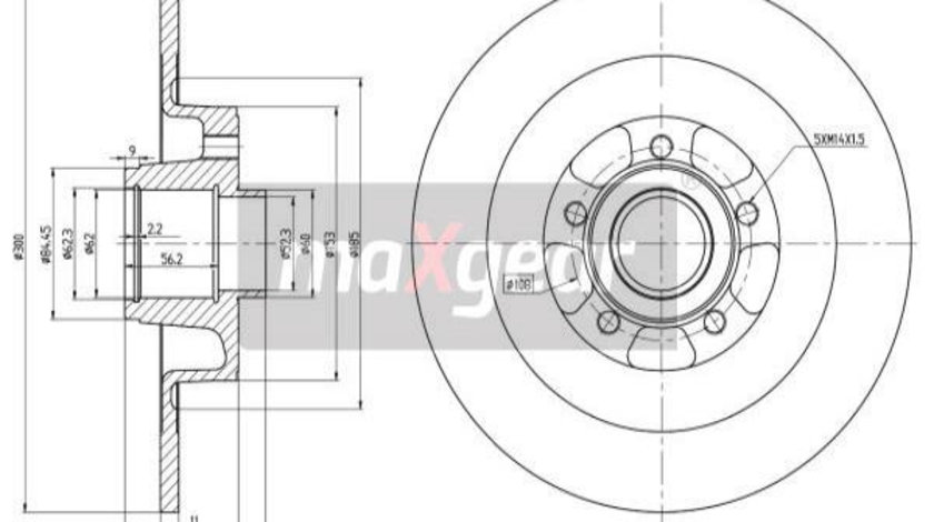 Disc frana puntea spate (191908 MAXGEAR) RENAULT