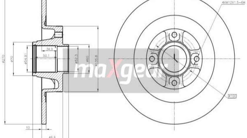 Disc frana puntea spate (191968 MAXGEAR) RENAULT