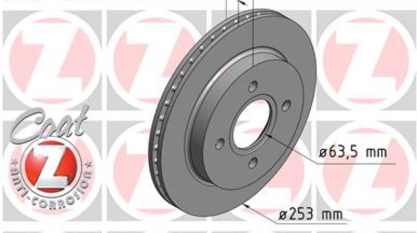 Disc frana puntea spate (250133320 ZIMMERMANN) FORD