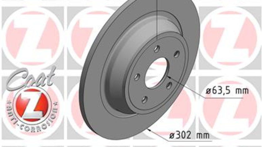 Disc frana puntea spate (250137620 ZIMMERMANN) FORD,FORD (CHANGAN)