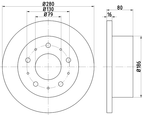 Disc frana puntea spate (92157500 TEXTAR) Citroen,FIAT,PEUGEOT