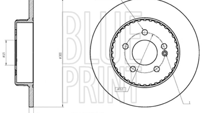 Disc frana puntea spate (ADU1743119 BLP) MERCEDES-BENZ