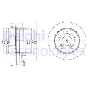 Disc frana puntea spate (BG2291 DELPHI) MERCEDES-BENZ