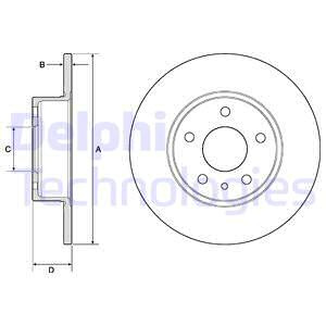 Disc frana puntea spate (BG2386 DELPHI) ALFA ROMEO,FIAT,LANCIA