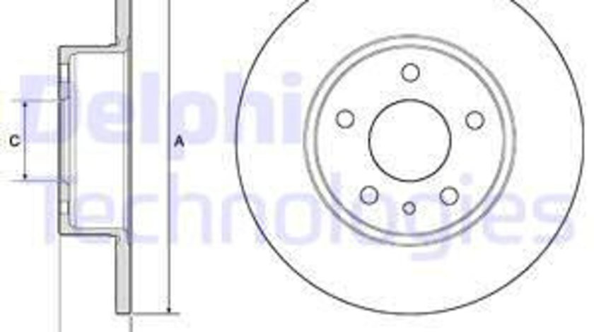 Disc frana puntea spate (BG2386 DELPHI) ALFA ROMEO,FIAT,LANCIA