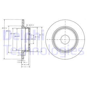 Disc frana puntea spate (BG2510 DELPHI) MERCEDES-BENZ