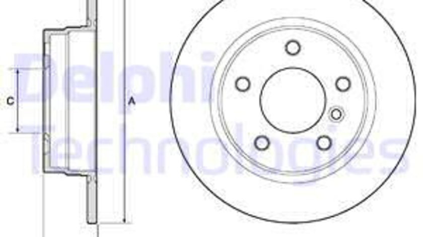 Disc frana puntea spate (BG2624 DELPHI) BMW