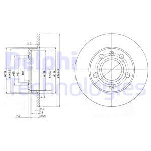 Disc frana puntea spate (BG2753C DELPHI) AUDI,SEAT