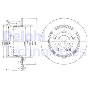 Disc frana puntea spate (BG2761 DELPHI) MERCEDES-BENZ