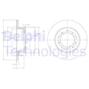 Disc frana puntea spate (BG2799 DELPHI) LAND ROVER