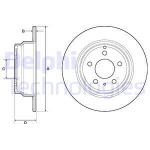 Disc frana puntea spate (BG2842 DELPHI) VOLVO