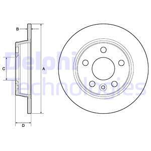 Disc frana puntea spate (BG3026 DELPHI) FORD,SEAT,VW
