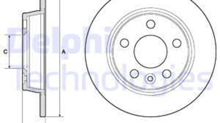 Disc frana puntea spate (BG3026 DELPHI) FORD,SEAT,VW