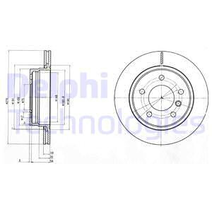 Disc frana puntea spate (BG3041C DELPHI) BMW