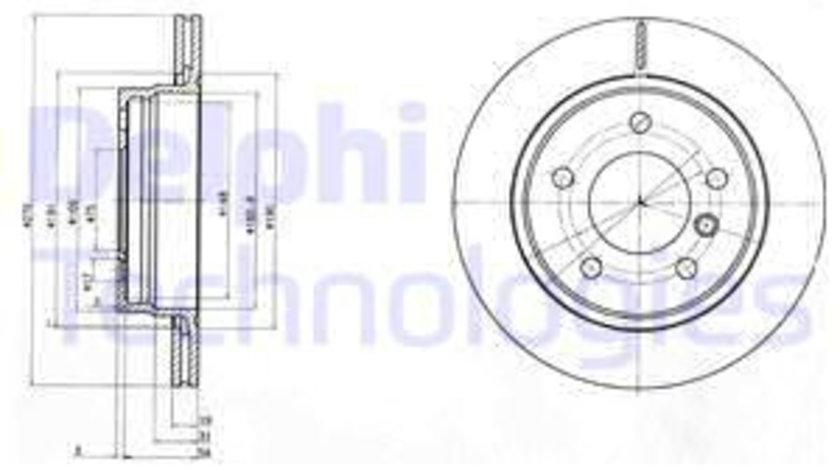 Disc frana puntea spate (BG3041C DELPHI) BMW