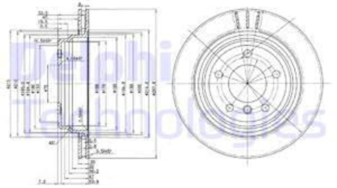 Disc frana puntea spate (BG3042 DELPHI) ALPINA,BMW