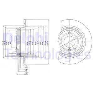 Disc frana puntea spate (BG3044 DELPHI) BMW