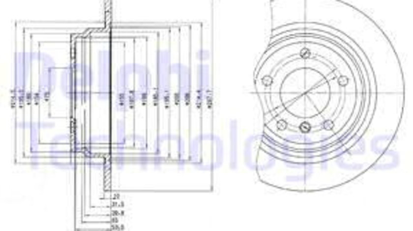 Disc frana puntea spate (BG3044 DELPHI) BMW