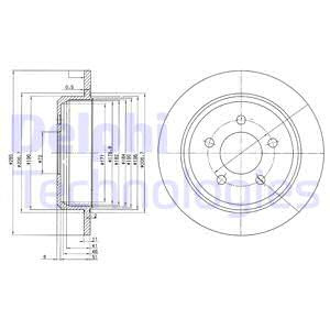 Disc frana puntea spate (BG3073 DELPHI) JEEP