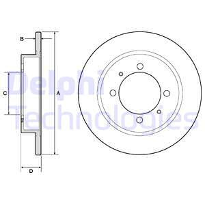 Disc frana puntea spate (BG3203 DELPHI) MITSUBISHI,PROTON,VOLVO