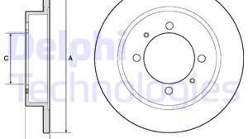 Disc frana puntea spate (BG3203 DELPHI) MITSUBISHI,PROTON,VOLVO