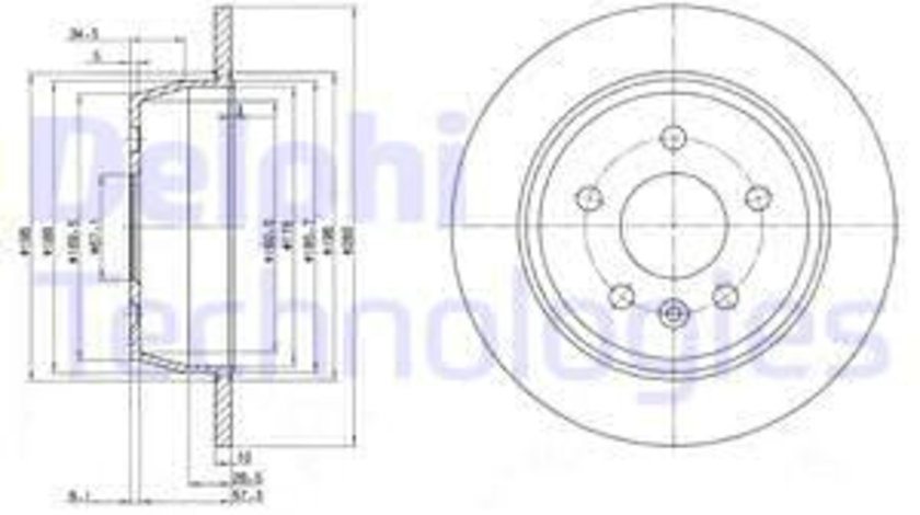 Disc frana puntea spate (BG3241 DELPHI) MERCEDES-BENZ