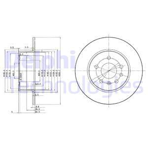 Disc frana puntea spate (BG3274 DELPHI) OPEL,SAAB,VAUXHALL